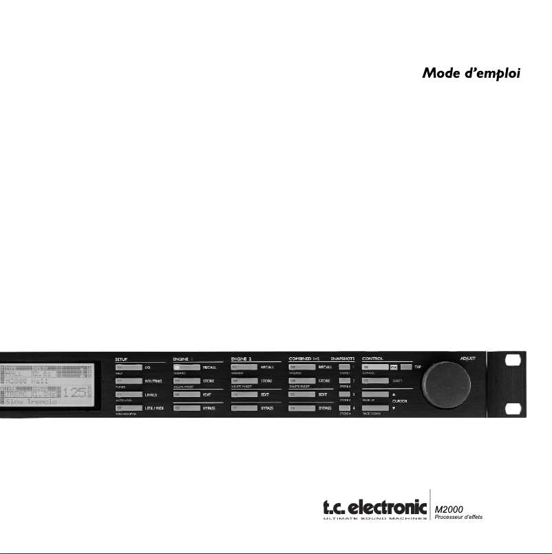 Page 1 de la notice Manuel utilisateur TC Electronic M2000