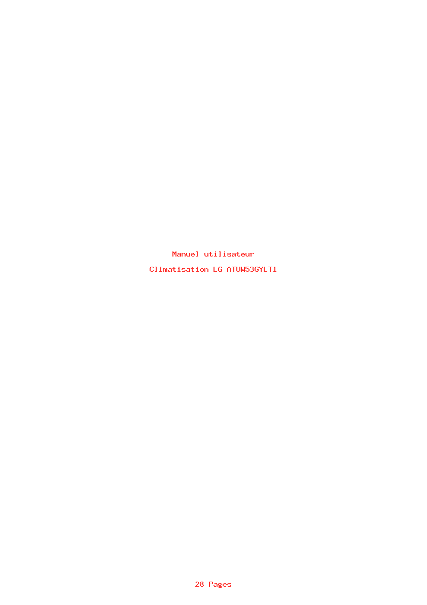Page 1 de la notice Manuel utilisateur LG ATUW53GYLT1