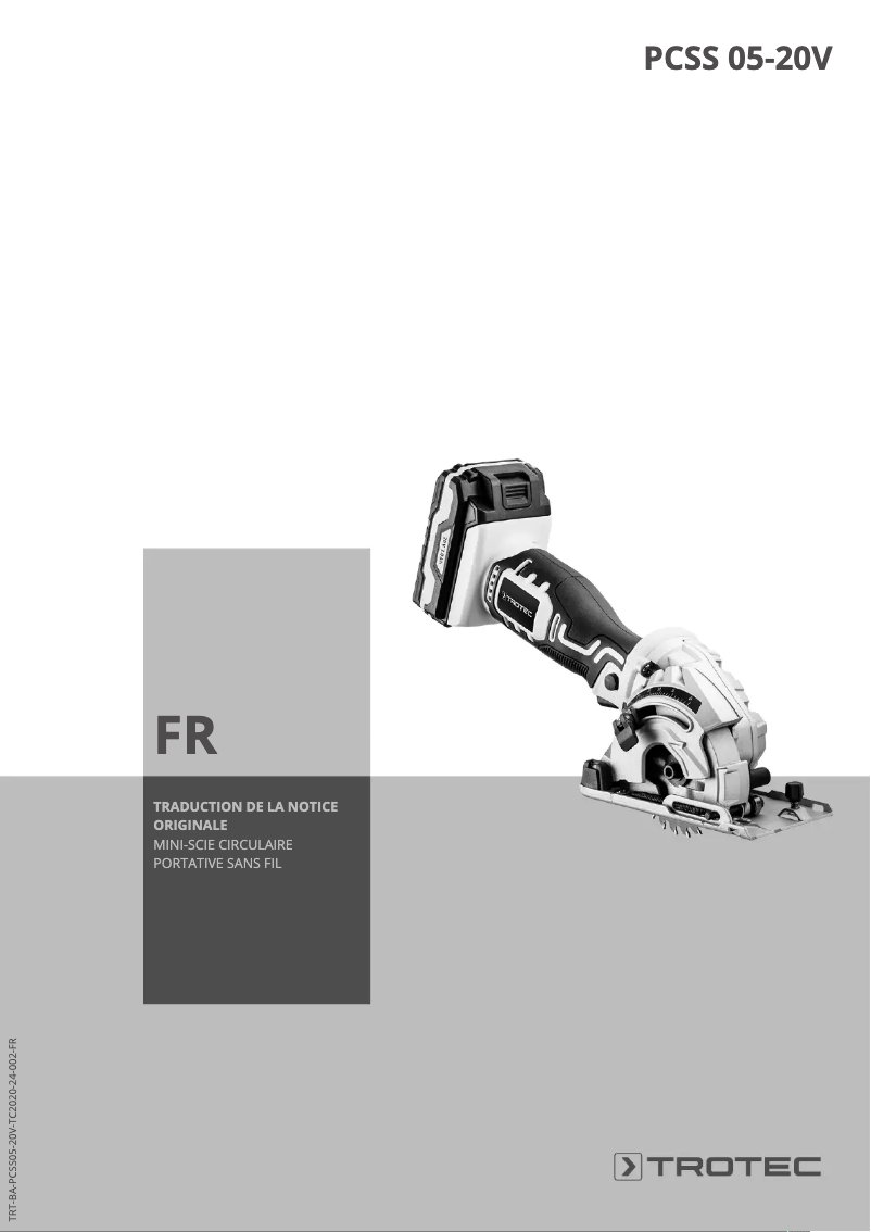 Page 1 de la notice Manuel utilisateur Trotec PCSS 05-20V