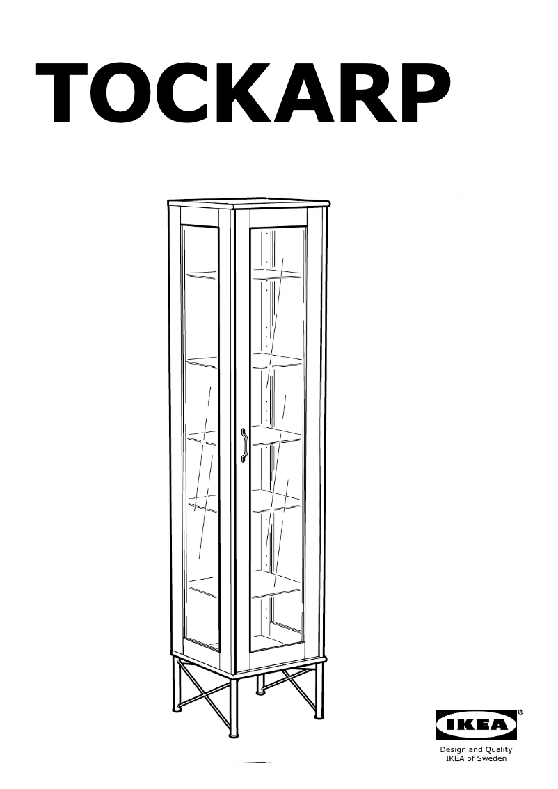 Page 1 de la notice Manuel utilisateur Ikea TOCKARP (38X38X175)