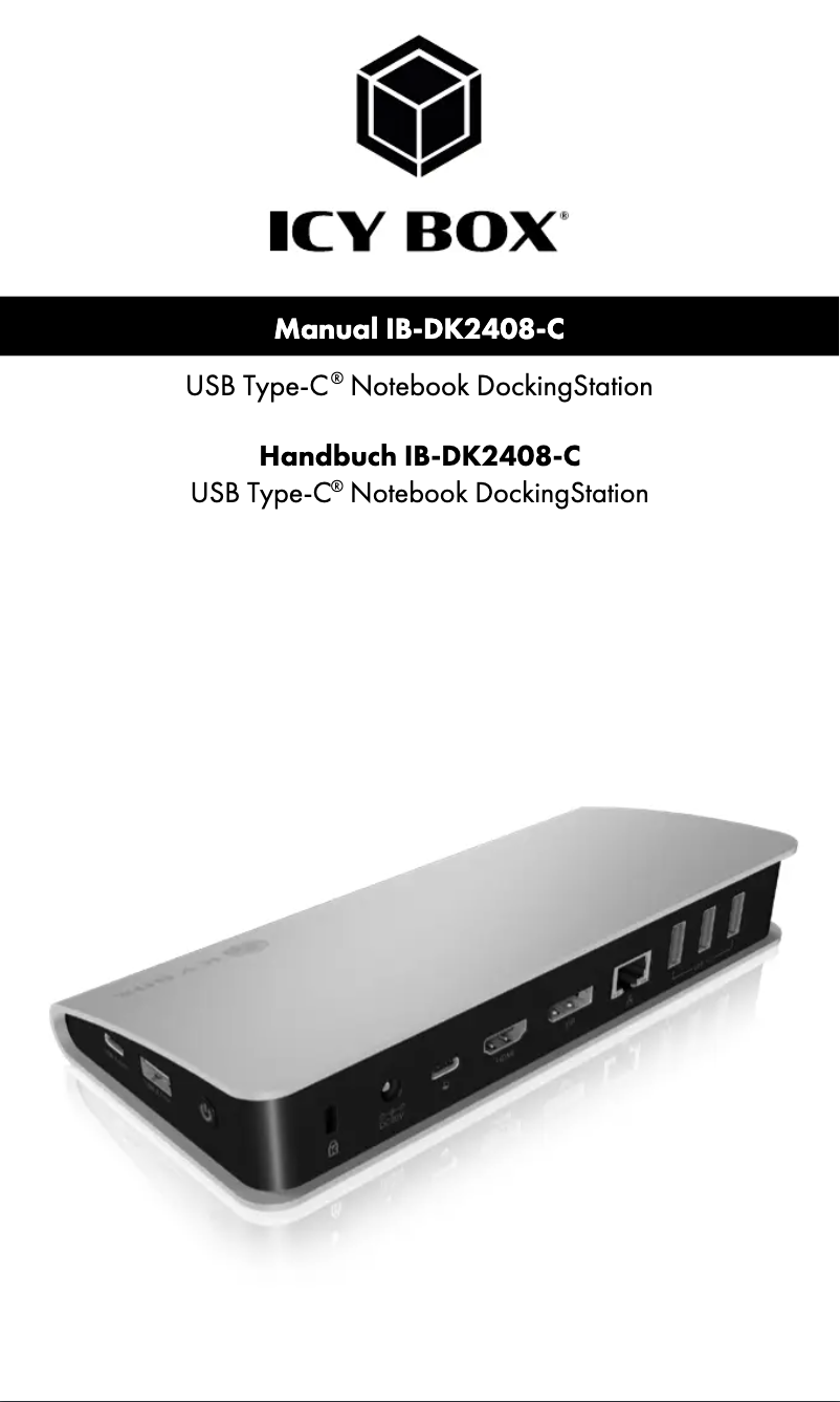 Page 1 de la notice Mode d'emploi Icy Box IB-DK2408-C