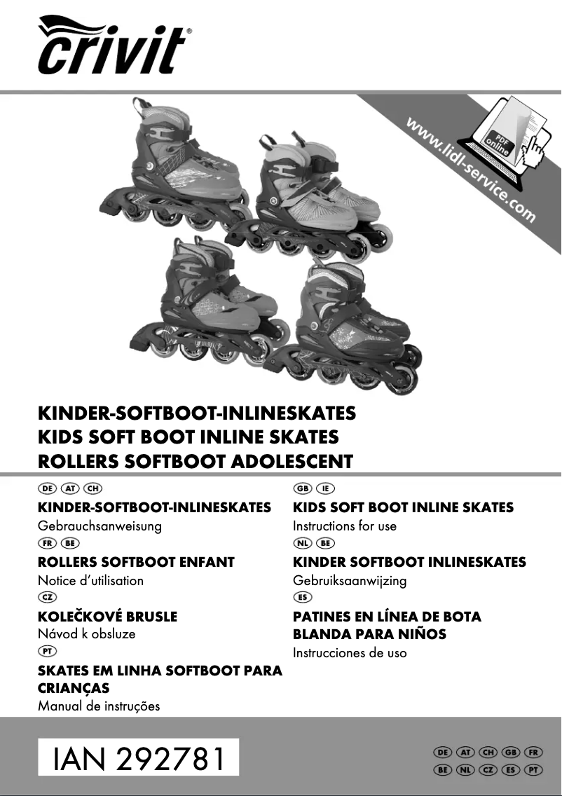 Page 1 de la notice Manuel utilisateur Crivit IAN 292781