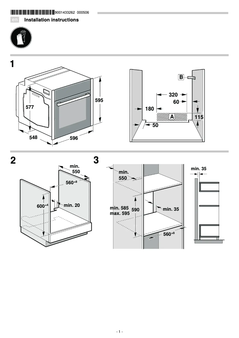 Page 1 of the manual Installation Guide Neff B47FS34H0B