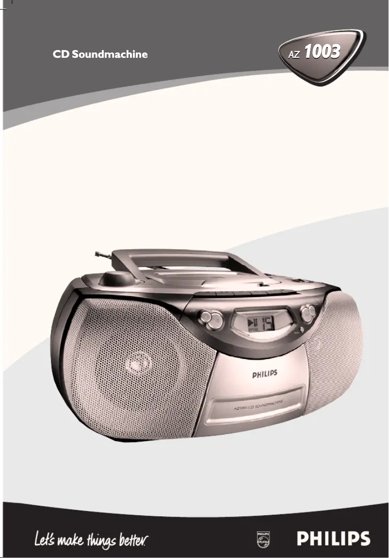 Page 1 de la notice Manuel utilisateur Philips AZ1003