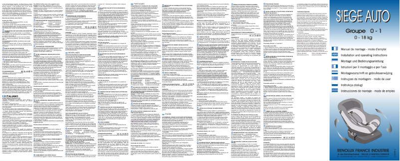Page 1 de la notice Manuel utilisateur Renolux 360