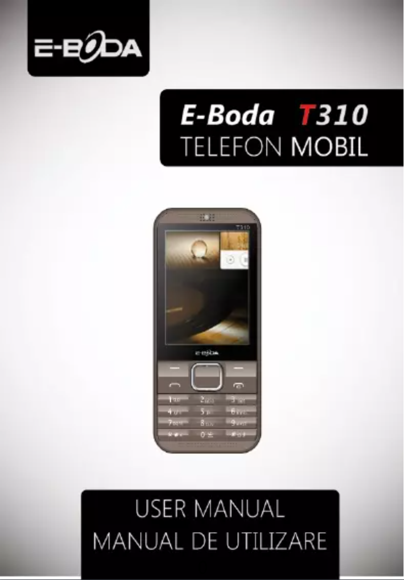 Page 1 de la notice Manuel utilisateur E-Boda T310