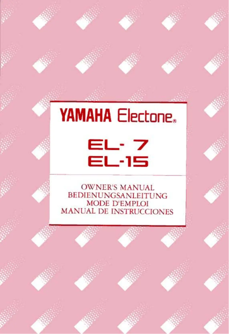 Page 1 of the manual User Manual Yamaha Electone EL-7