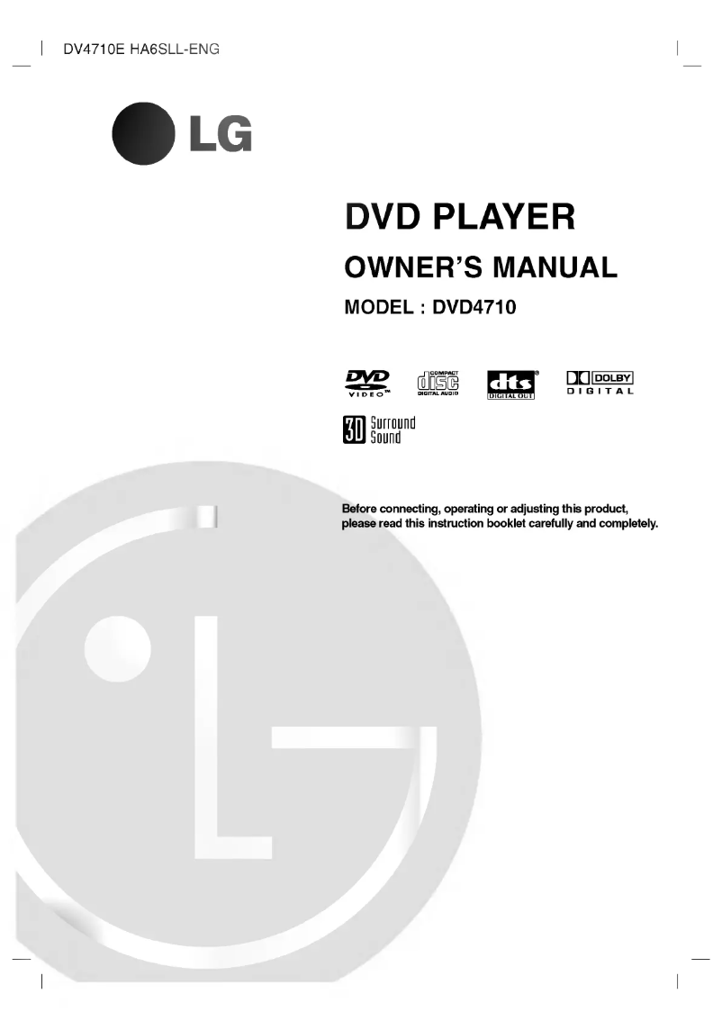 Page 1 of the manual User Manual LG DV4710E