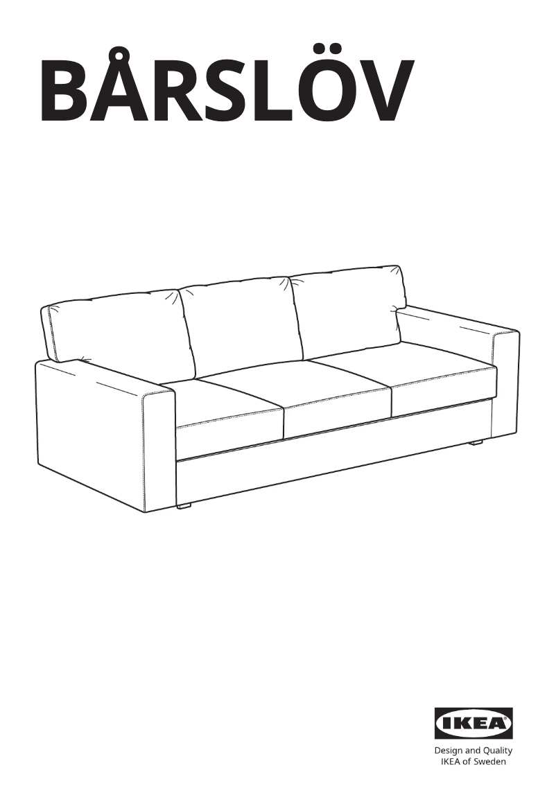 Page 1 de la notice Manuel utilisateur Ikea BÅRSLÖV 605.415.90