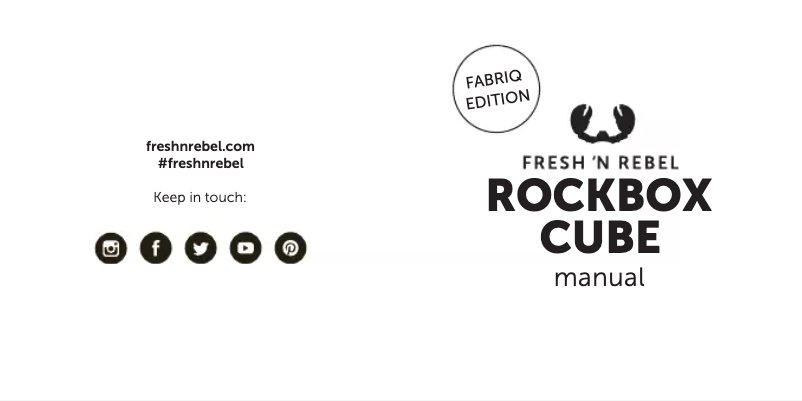 Page 1 de la notice Manuel utilisateur Fresh 'n Rebel Rockbox Cube Fabriq