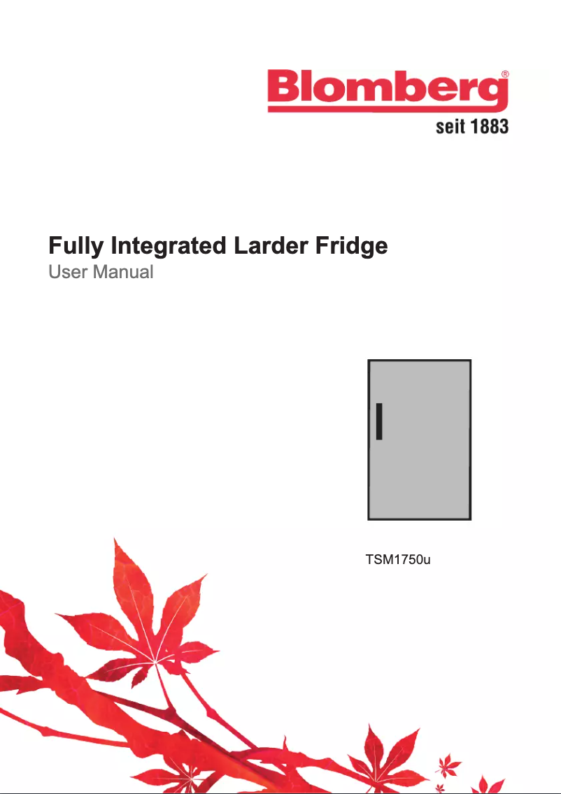 Página 1 del manual Manual de usuario Blomberg TSM1750U