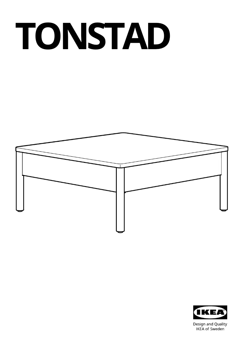 Page 1 de la notice Manuel utilisateur Ikea TONSTAD 005.569.90