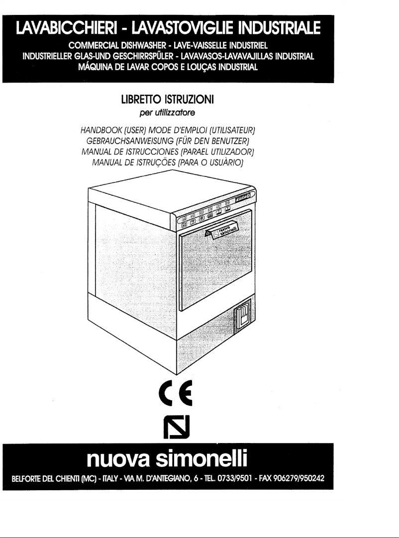 Page 1 de la notice Manuel utilisateur Nuova Simonelli Kiara 1