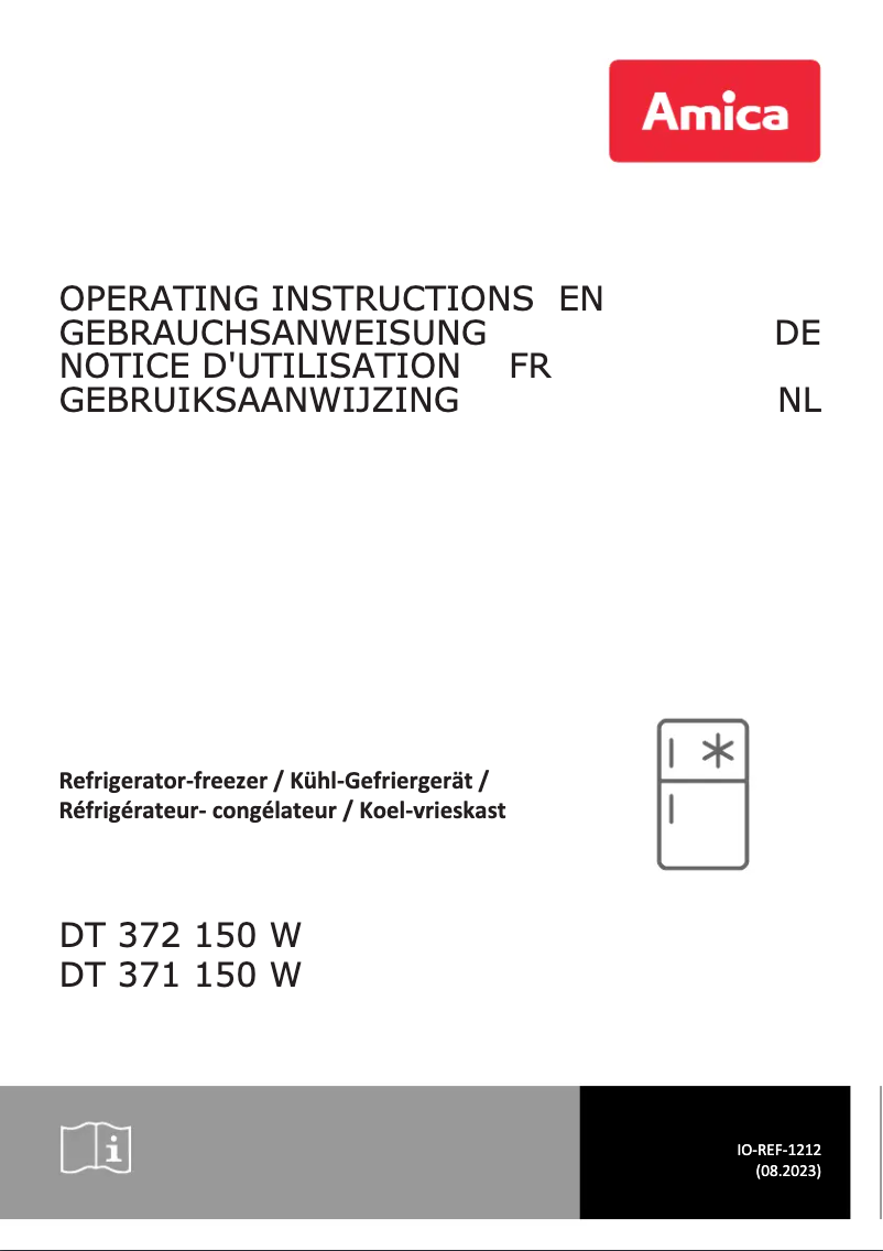 Page 1 de la notice Manuel utilisateur Amica DT 371 150 W