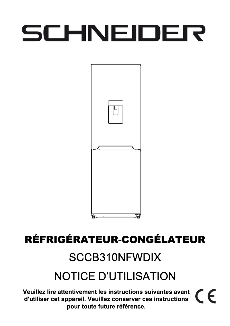 Página 1 del manual Manual de usuario Schneider SCCB310NFWDIX