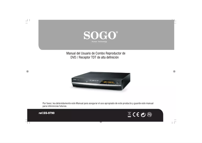 Page 1 de la notice Manuel utilisateur Sogo DVD-SS-9790