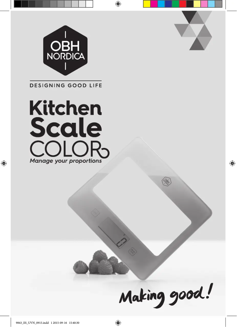 Page 1 of the manual User Manual OBH Nordica Colour