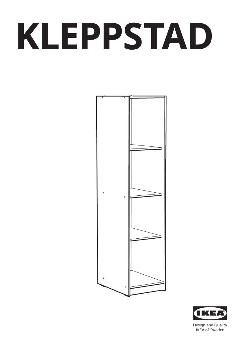 Page 1 de la notice Manuel utilisateur Ikea KLEPPSTAD 804.417.64