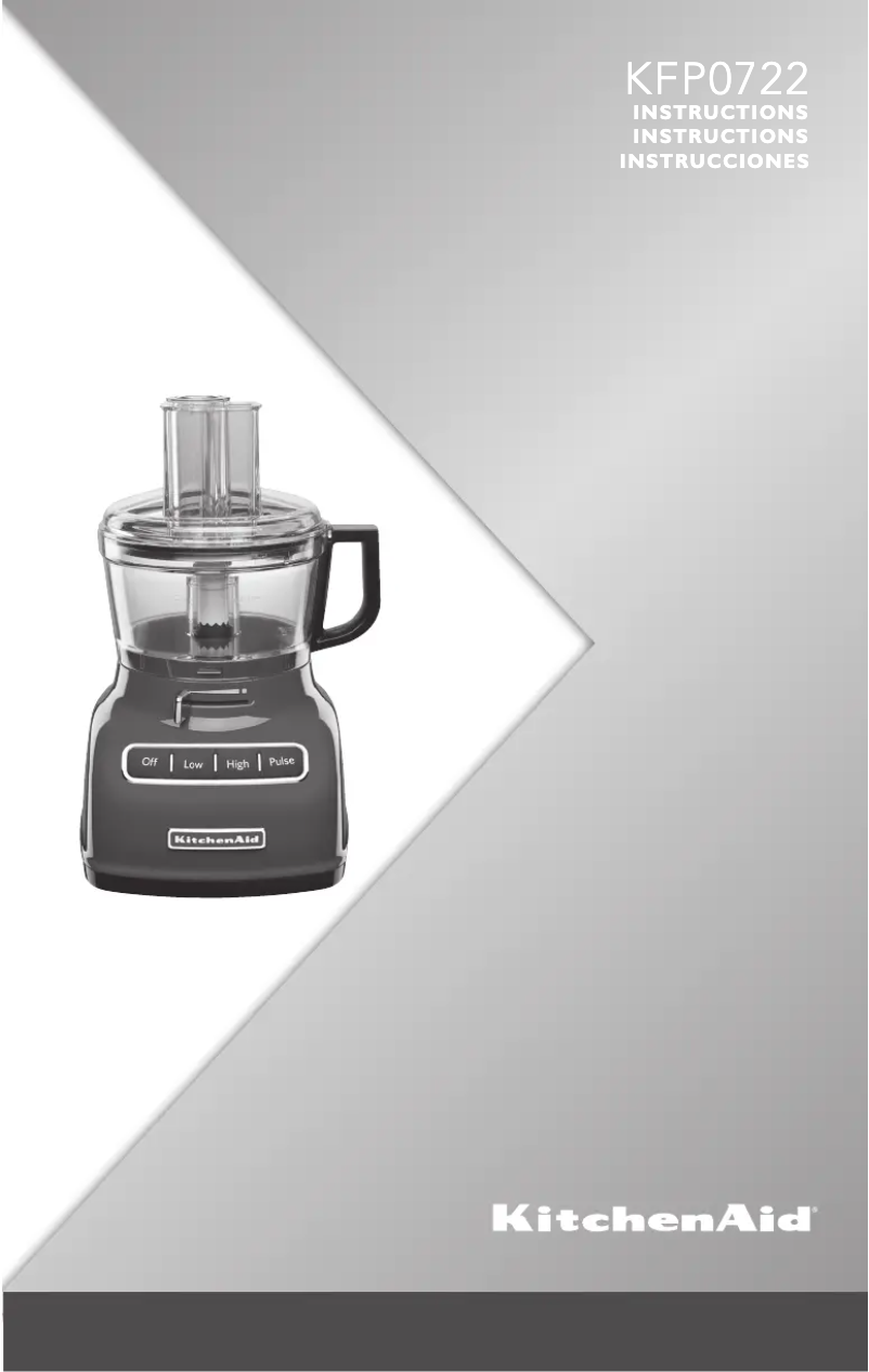 Page 1 de la notice Manuel d'utilisation et d'entretien KitchenAid KFP0722ER