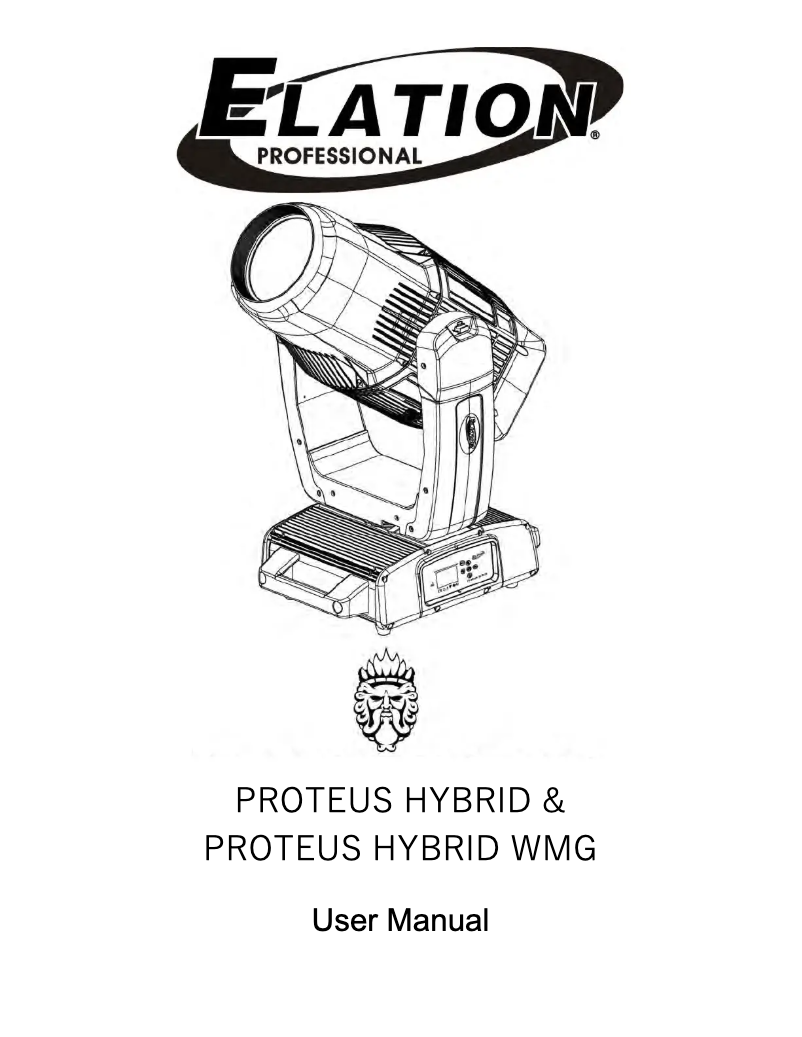 Page 1 de la notice Manuel utilisateur Elation Proteus Hybrid WMG