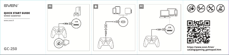 Page 1 of the manual Quick Start Guide Sven GC-250