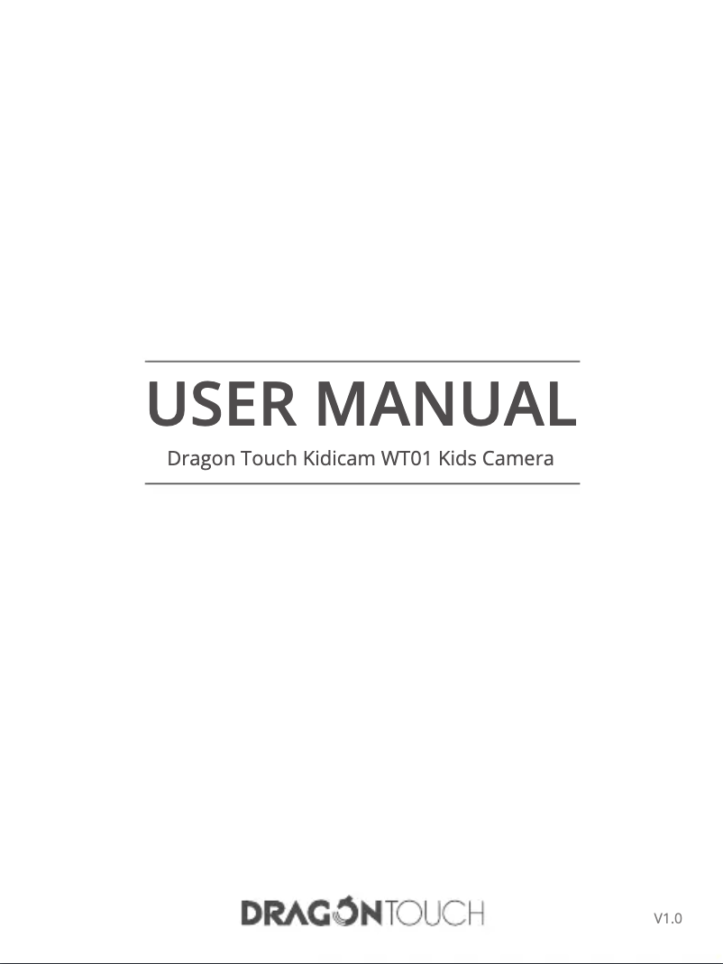 Página 1 del manual Manual de usuario Dragon Touch Kidicam WT01