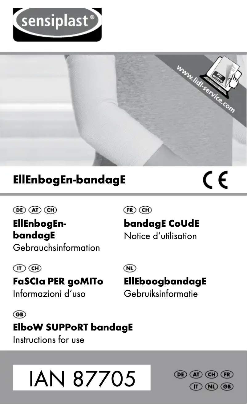 Page 1 de la notice Manuel utilisateur Sensiplast IAN 87705
