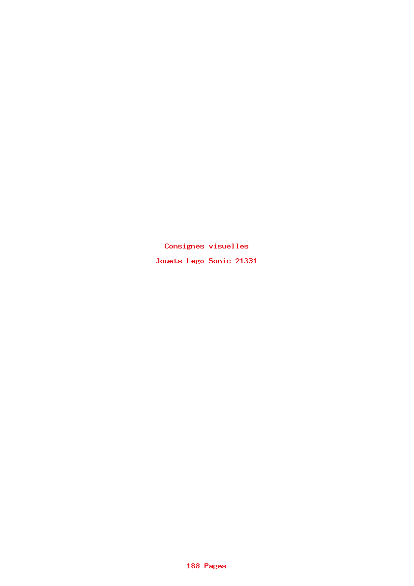Page 1 de la notice Consignes visuelles Lego Sonic 21331