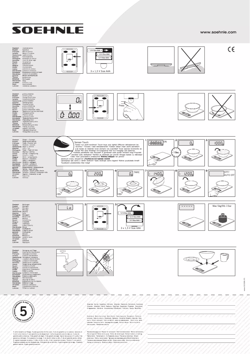 Página 1 del manual Manual de usuario Soehnle Page
