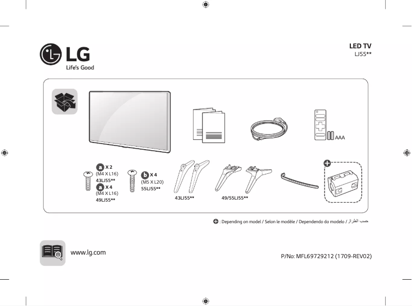 Page 1 of the manual User Manual LG 55LJ550V
