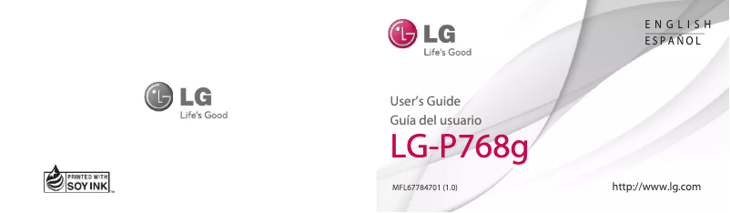 Page 1 of the manual User Manual LG Optimus P768