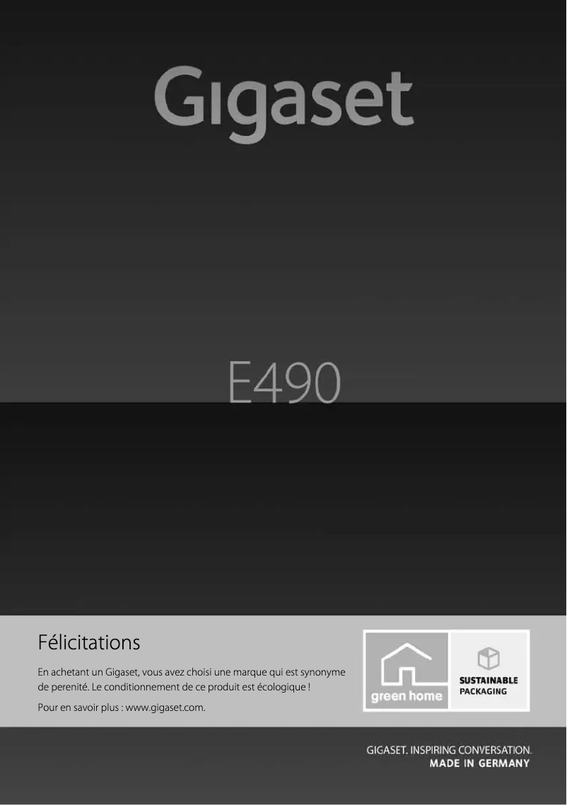 Página nº 1 - Manual de usuario Siemens Gigaset E490