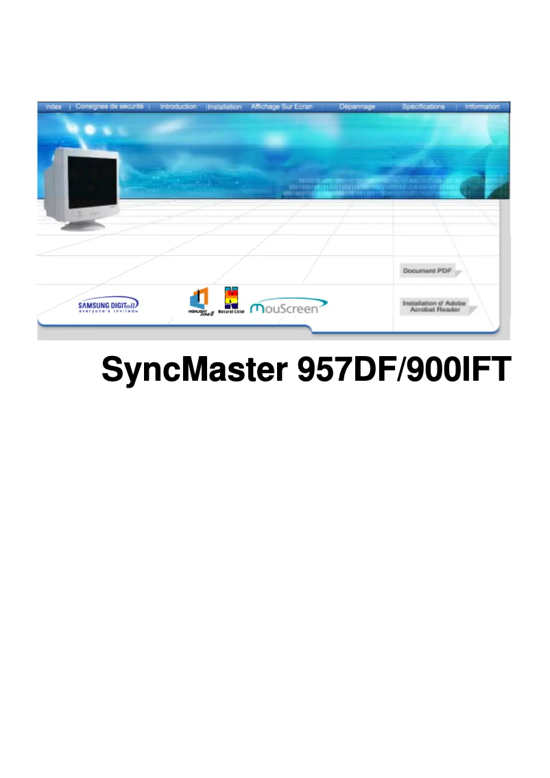 Página 1 del manual Manual de usuario Samsung SyncMaster 957DF