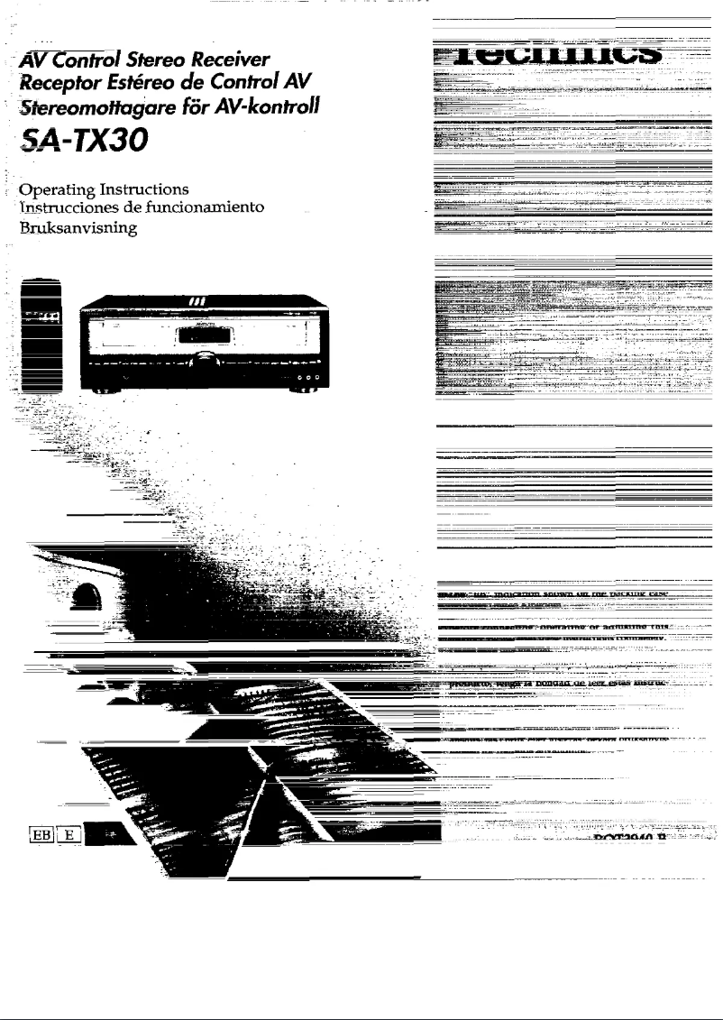 Page 1 de la notice Manuel utilisateur Technics SA-TX30