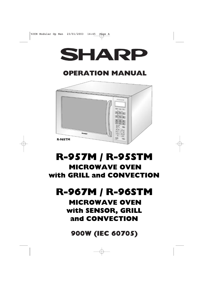Página 1 del manual Manual de usuario Sharp R-967M