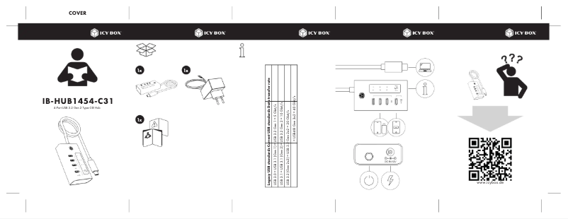 Page 1 de la notice Manuel utilisateur Icy Box IB-HUB1454-C31