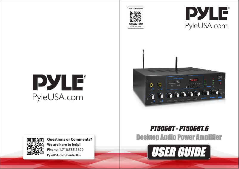 Page 1 de la notice Manuel utilisateur Pyle PT506BT.5