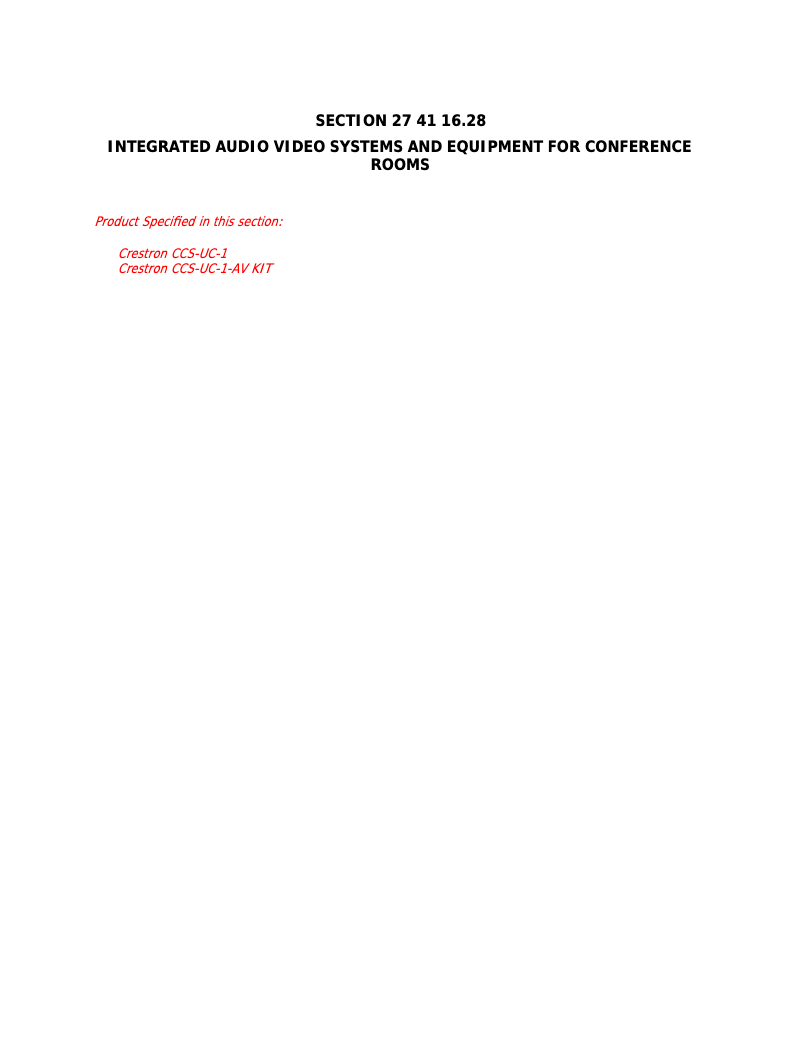 Page 1 de la notice Manuel utilisateur Crestron CCS-UC-1 W/PS