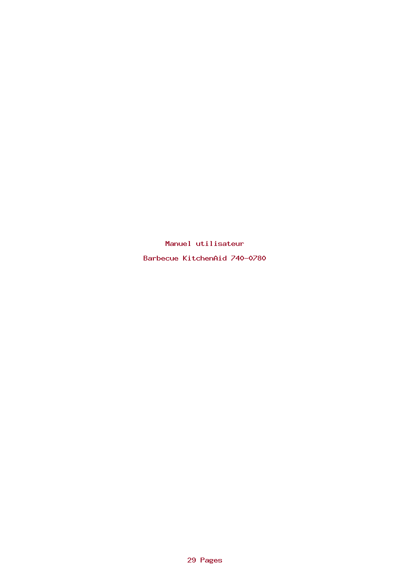 Page 1 de la notice Manuel utilisateur KitchenAid 740-0780