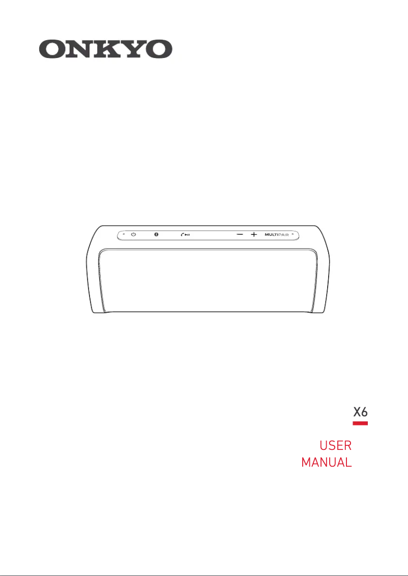Page 1 de la notice Manuel utilisateur Onkyo X6