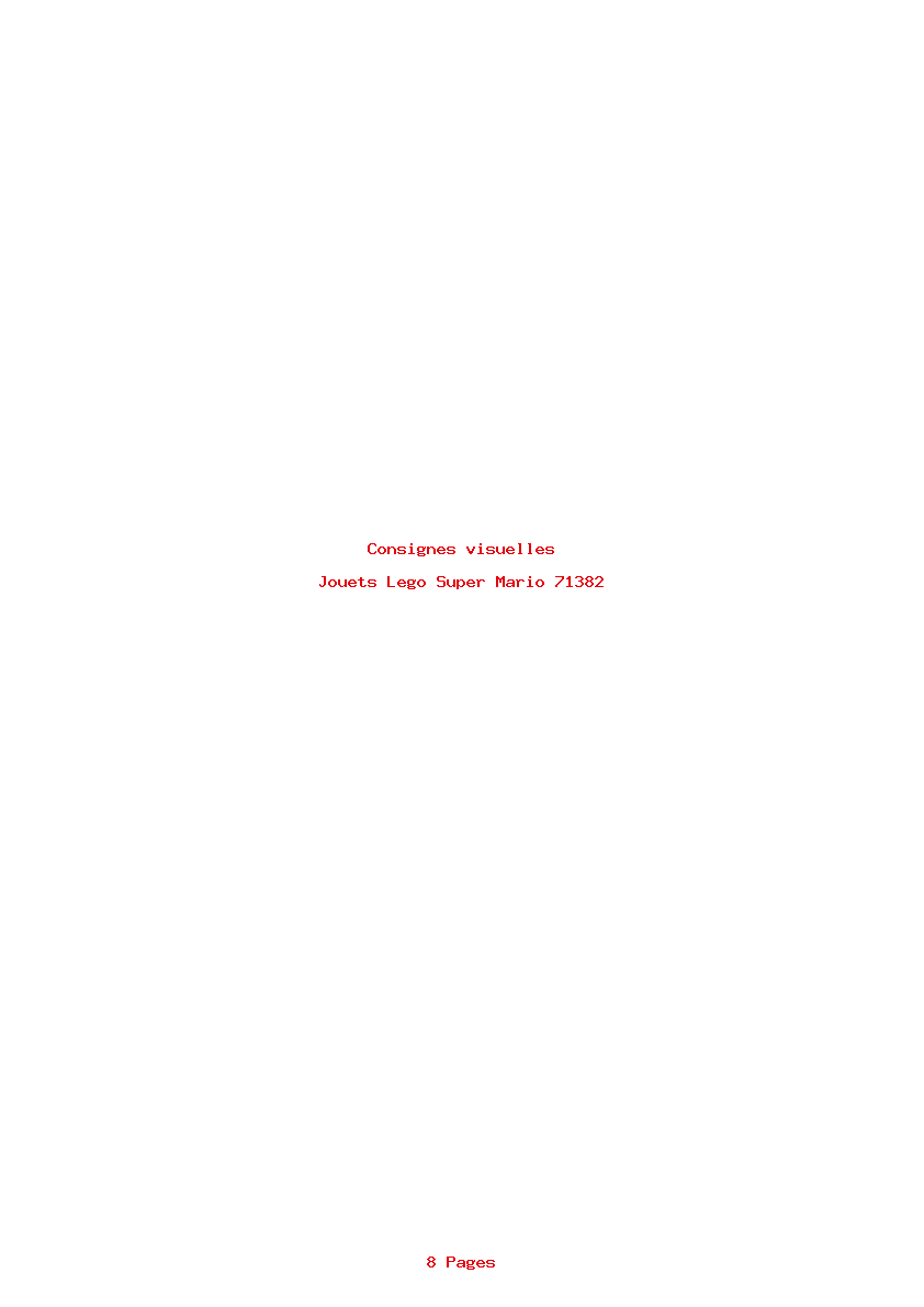 Image de la première page du manuel de l'appareil Super Mario 71382