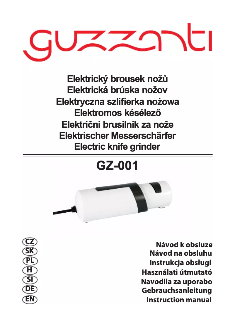 Page 1 de la notice Manuel utilisateur Guzzanti GZ-001