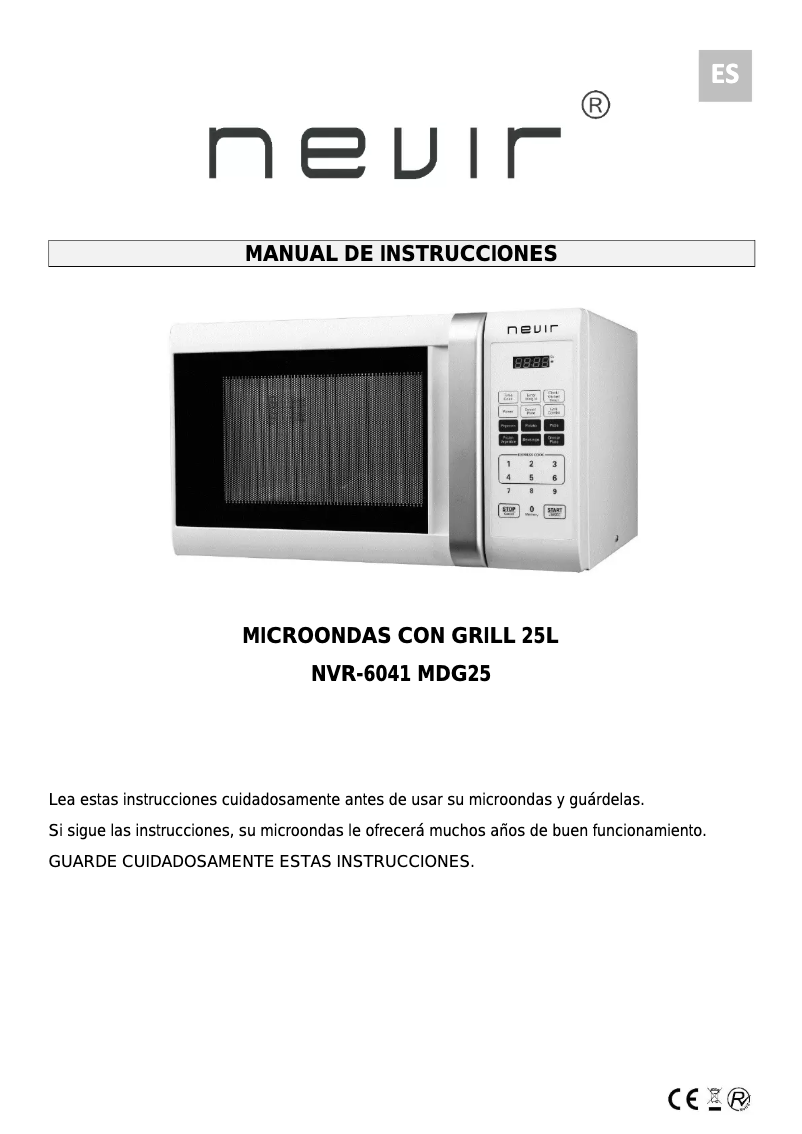 Página 1 del manual Manual de usuario Nevir NVR-6041 MDG25