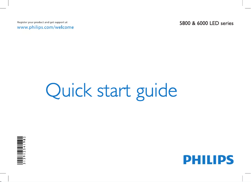 Page n°1 - Guide de démarrage rapide Philips 40PFL5806K
