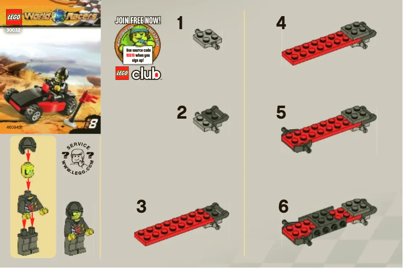 Página 1 del manual Manual de usuario Lego World Race Buggy