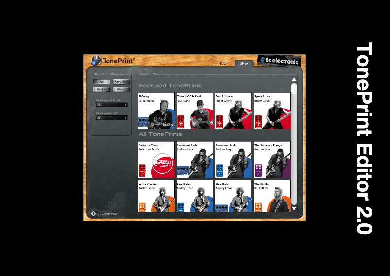 Page 1 de la notice Manuel utilisateur TC Electronic Toneprint APP