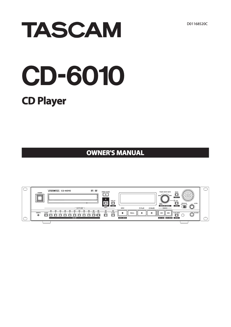 Page 1 de la notice Manuel utilisateur Tascam CD-6010