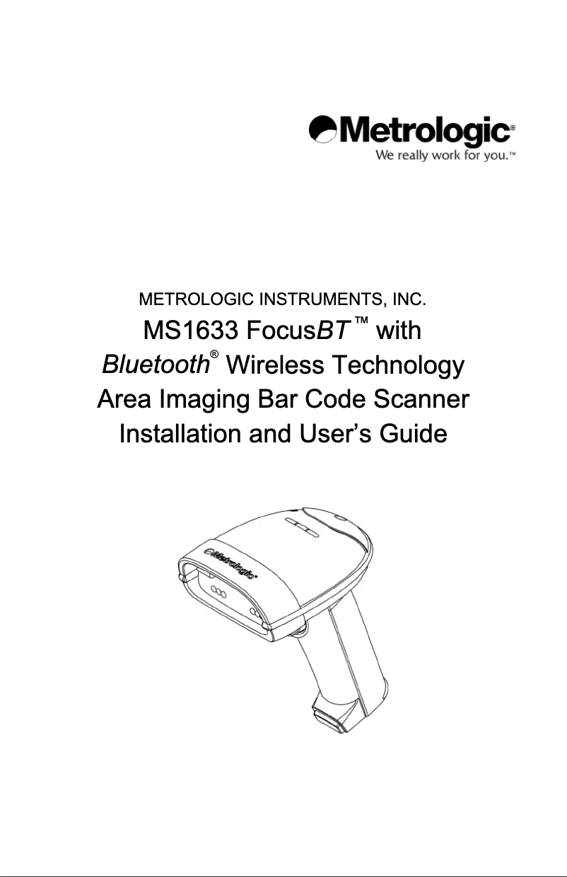Page 1 de la notice Manuel utilisateur Honeywell FocusBT 1633