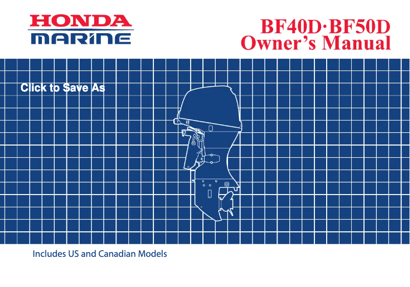 Page 1 de la notice Manuel utilisateur Honda BF40D (2014)