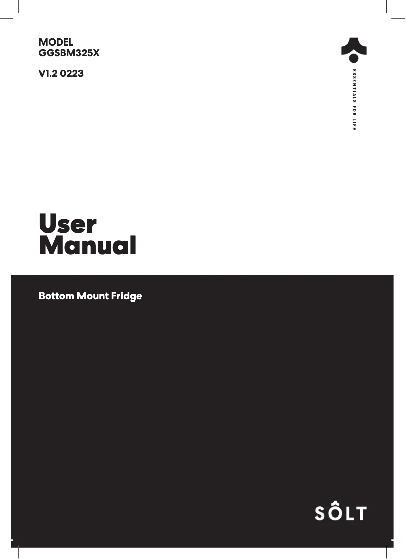 Page 1 de la notice Manuel utilisateur Sôlt GGSBM325X